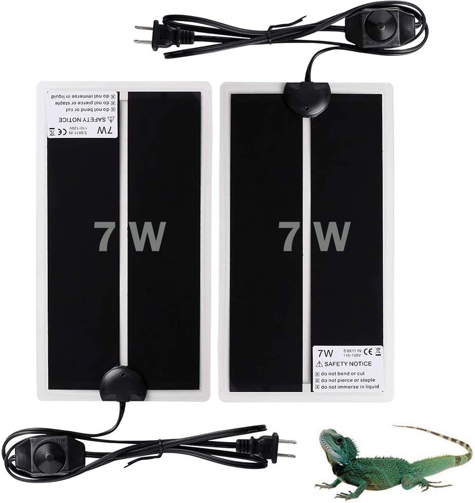 Kabasi 2pcs reptile heating mat front view for terrariums