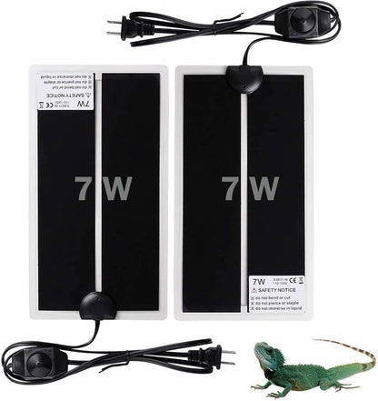 Kabasi 2pcs reptile heating mat front view for terrariums