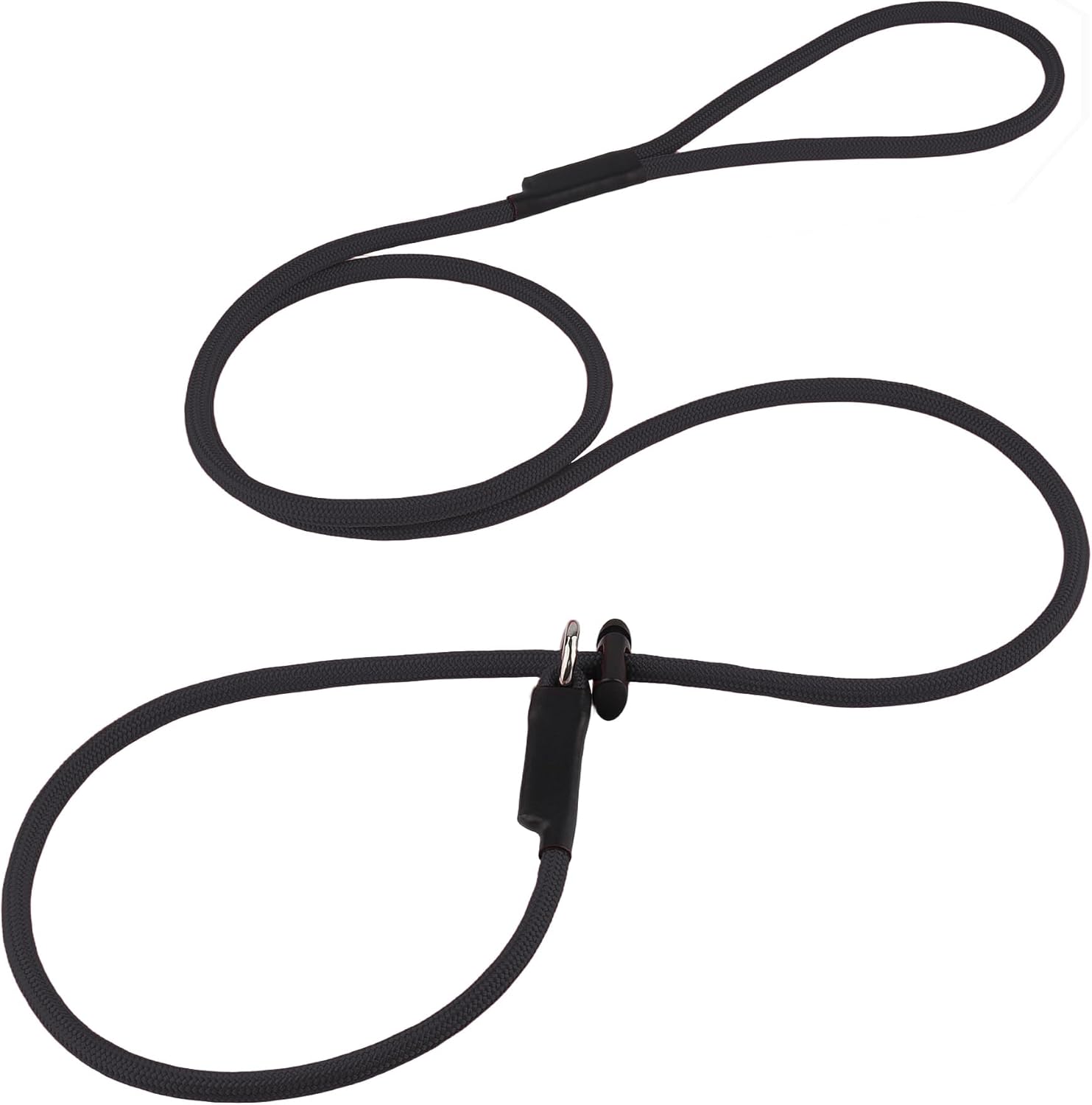 Slip Lead Dog Leash - Strong Nylon Training Rope with Spring-Loaded Adjustable Stopper - 5/16" x 4/5/6ft -No Pull Heavy Duty Leash for Small Medium Large Dogs(Black, 5 FT) - Image 15