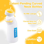Three pack of reusable small pet nursing bottles with measurement markings shown clearly