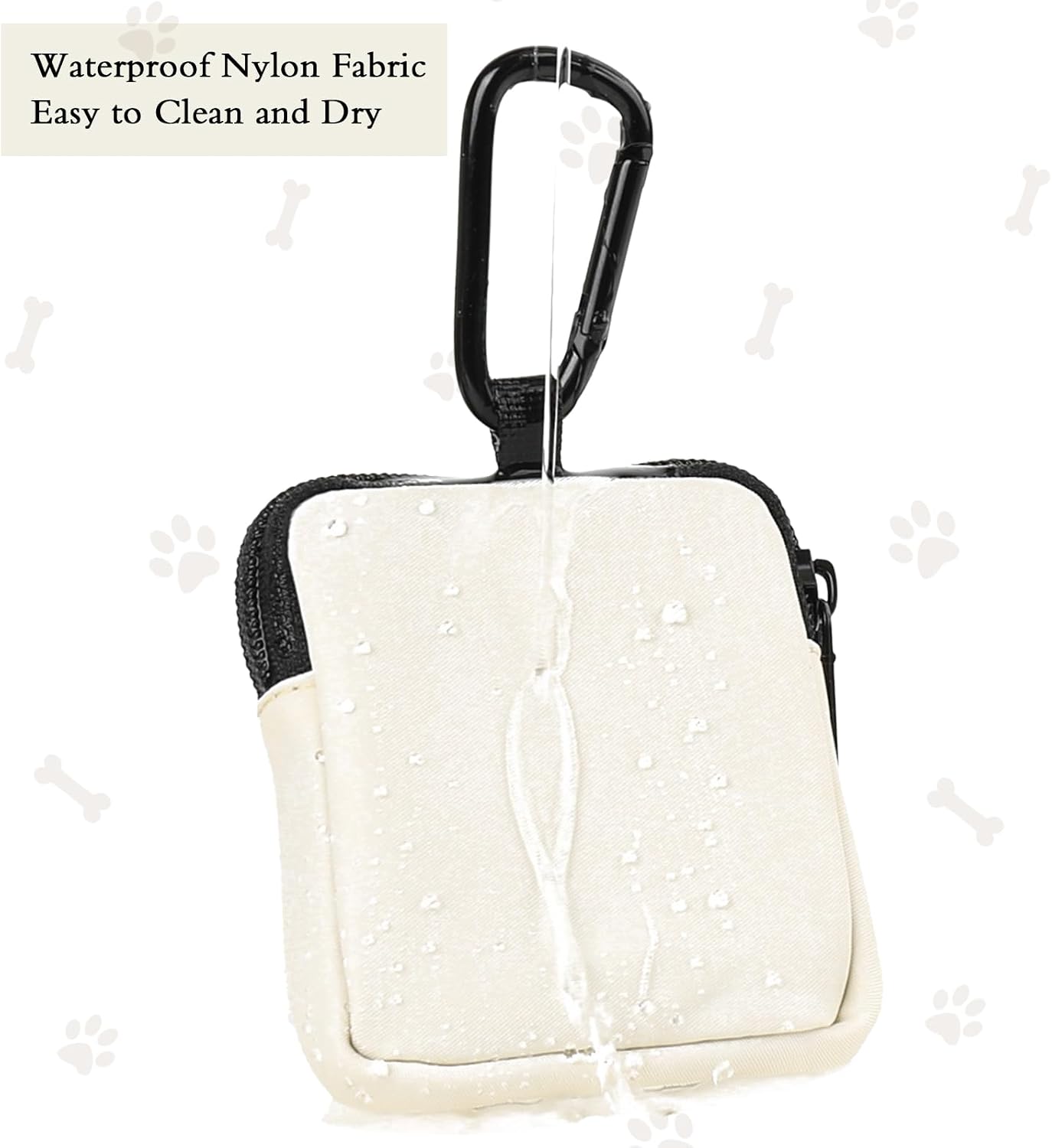Coowone twin pack pet utility pouches highlighting the black and beige color variations.