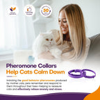Waterproof pet calming collar showing the adjustable fifteen inch strap mechanism.