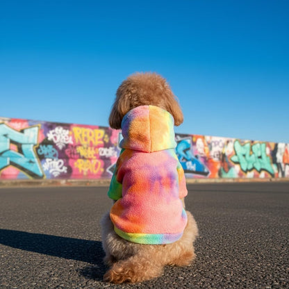 Back view of Mklhgty small dog hoodie winter apparel