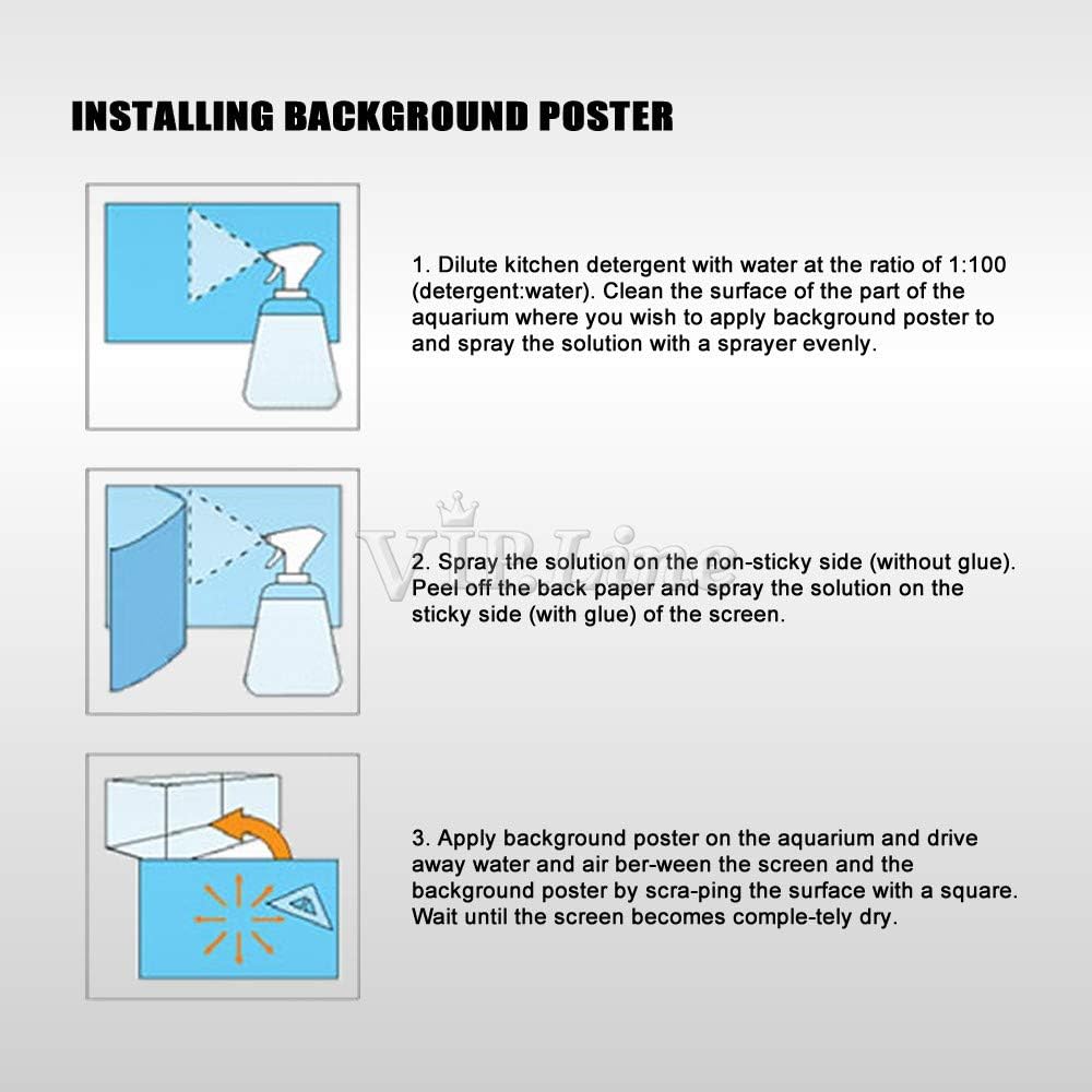 VIP.LINE self adhesive waterproof terrarium background poster packaging details