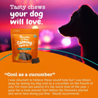 USA imported Zesty Paws calming treats side view packaging description