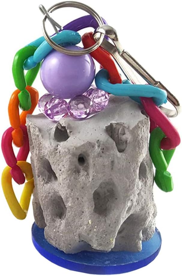 Small pet interacting with Wontee mineral grinding treat toy.