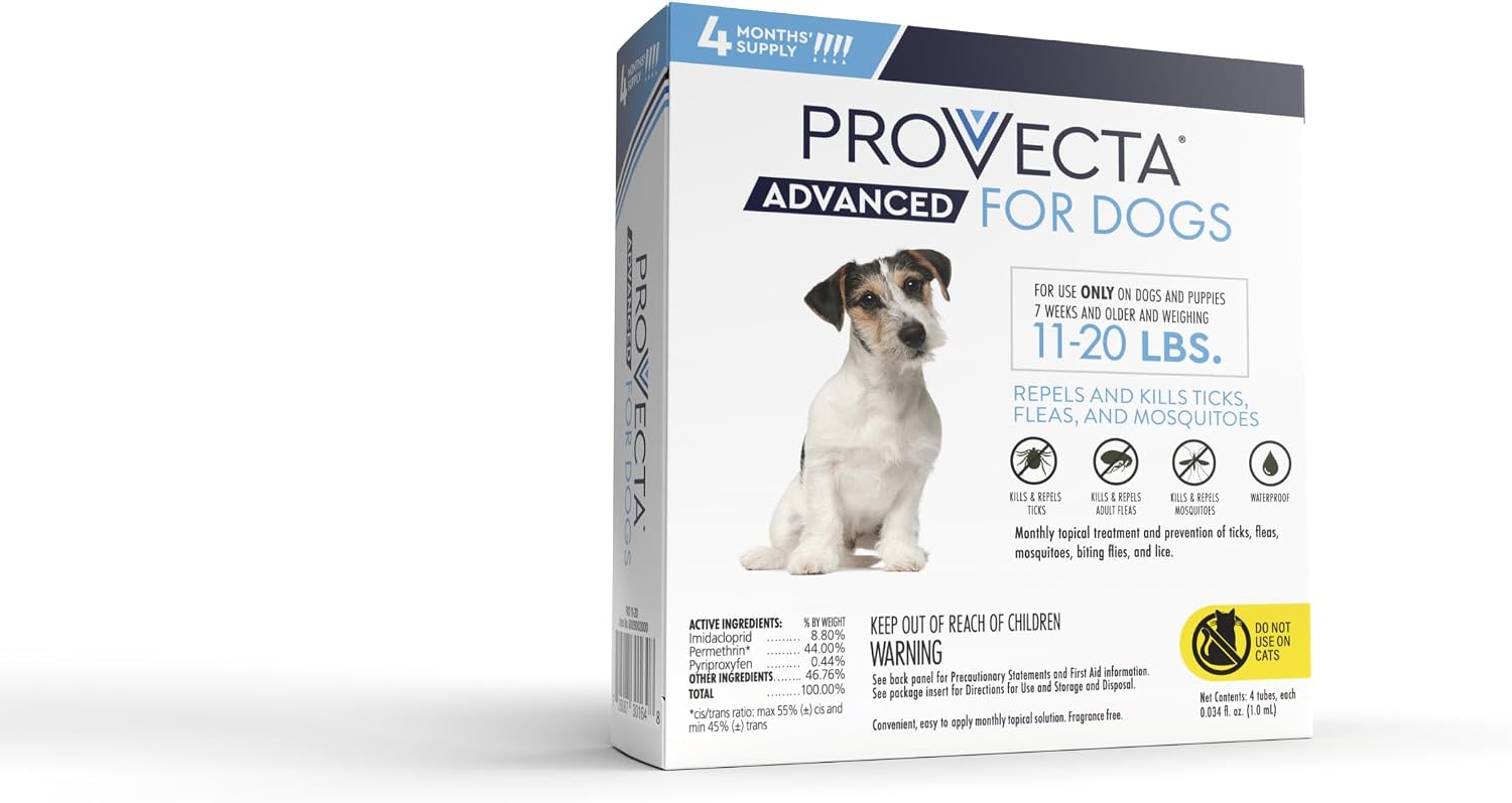 Provecta Advanced monthly parasite protection for medium dogs clear instruction guide