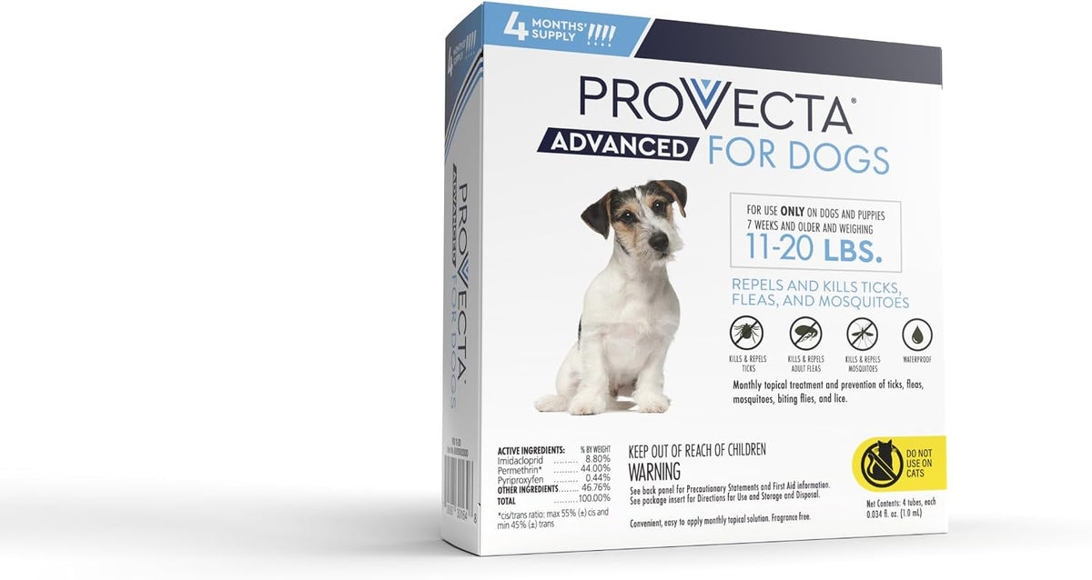 Provecta Advanced monthly parasite protection for medium dogs clear instruction guide