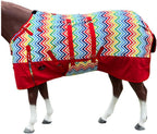 Black Aztec 72 in HILASON 1200D Winter Waterproof Poly Horse Turnout Blanket Belly Wrap - Image 11