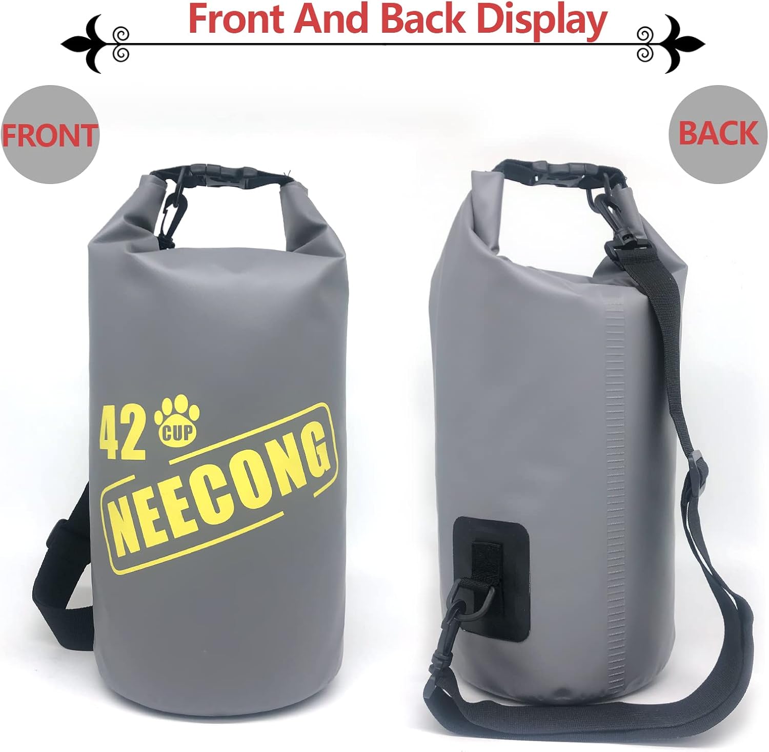 Close up of the durable tear resistant PVC mesh material on the NEECONG kibble carrier