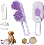 Cats Steam Brush for Cats,Rechargeable Grooming Tool for Cats & Dogs, Anti-Static Design, Delivers Massage, Cleansing, Shedding, Include Flea Comb, Nail Clippers, Pet Toothbrush,Cleaning Solution - Image 9