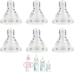 Dr. Brown's Level 2 narrow baby bottle silicone nipple front view of retail packaging.