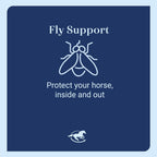 Side angle view of the SmartPak deluxe insect barrier boots for equestrian care.