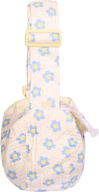 Floral Print Pet Carrier Bag for Small Dogs and Cats, Carry 5-15 Lbs Pet Purse, Hands-Free Design Pet Bags(Blue Floral, Small) - Image 9