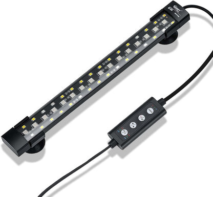 hygger 24/7 Mode Submersible Aquarium LED Light, Full Spectrum Hidden Fish Tank Light with 3 Rows Beads 7 Colors Auto On Off Sunrise-Daylight-Moonlight, Adjustable Timer Brightness - Image 9