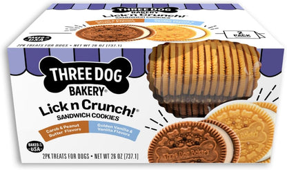 Three Dog Bakery Birthday Confetti Lick'n Crunch Dog Treats, Vanilla Sandwich Cookies with Cake-Flavored Crme Filling & Sprinkles, Oven-Baked Birthday Dog Cookies for Everyday Celebrations, 13 oz - Image 14