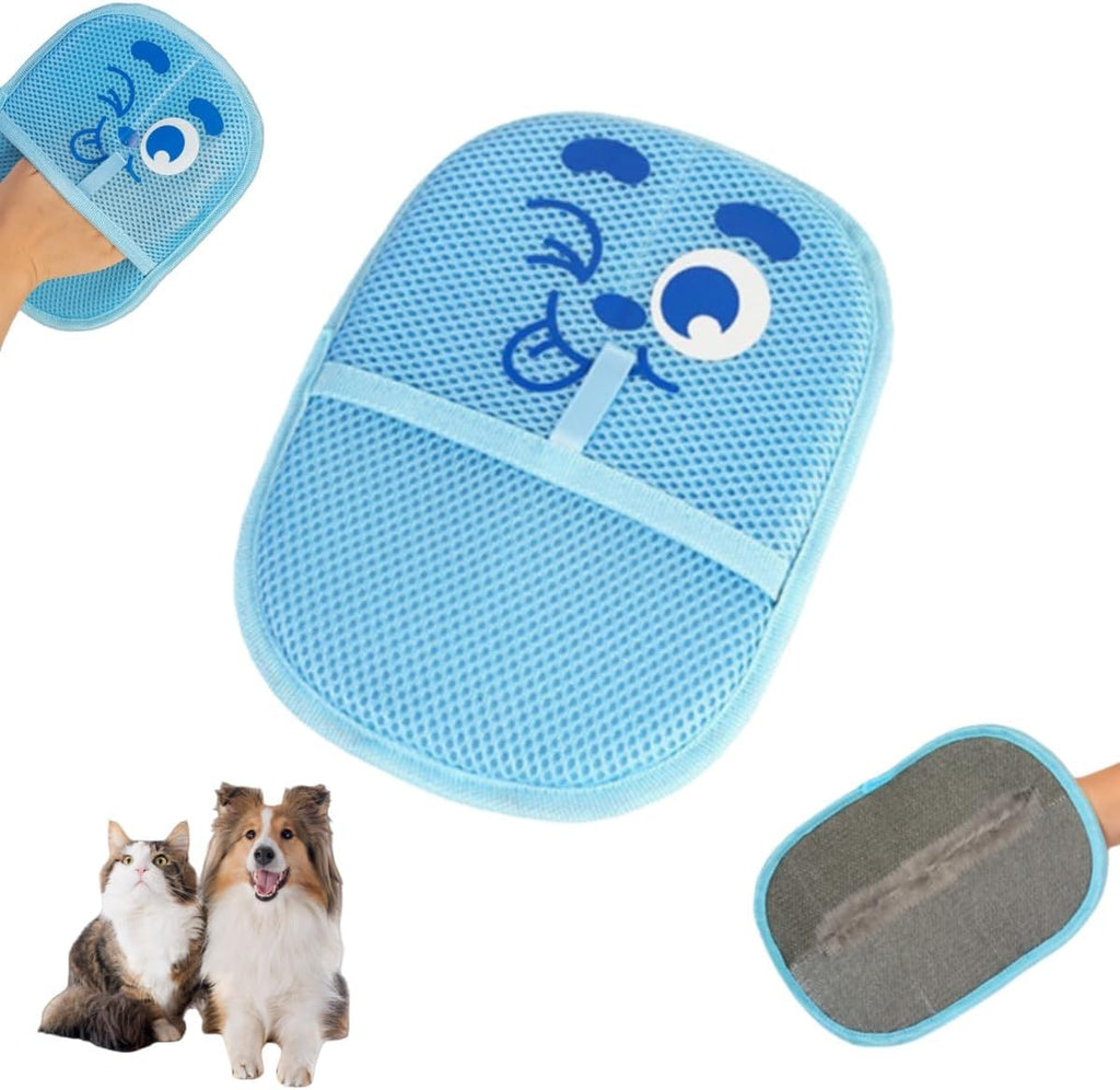 Sibkuy reusable pet hair removal glove peeling off collected fur bundle