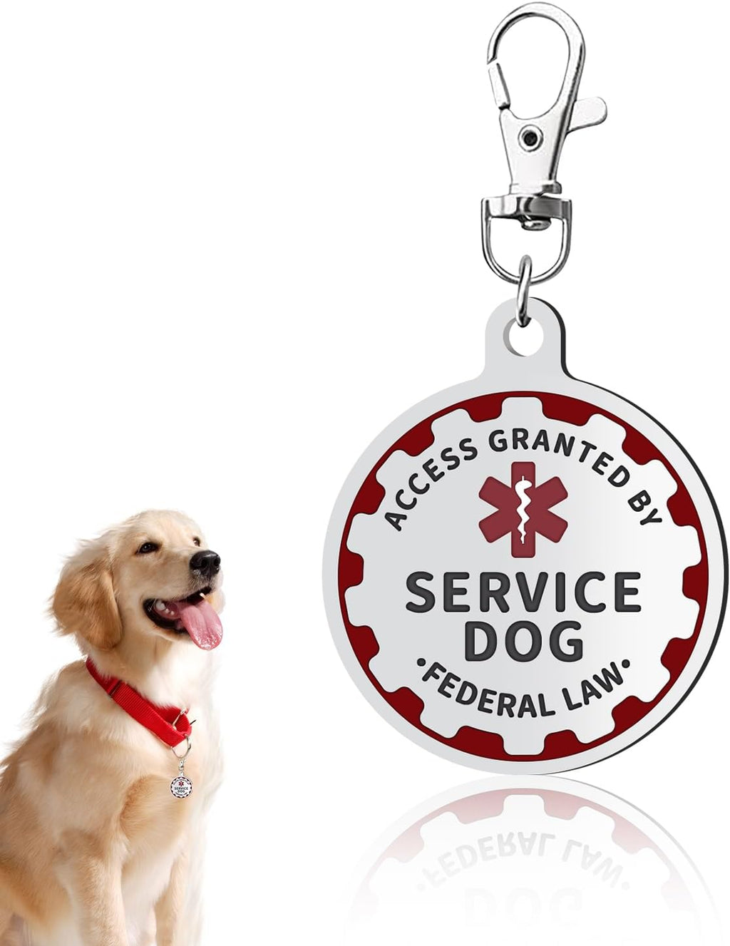 K9King service animal identification badge for medium and large dogs