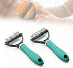 Double-Sided Pet Grooming Brush, 2026 New Undercoat Rake for Long Haired Pets, Durable Dematting Tool for long haired cats, Easy Grip Fur Remover Comb for home use (1, Orange) - Image 10