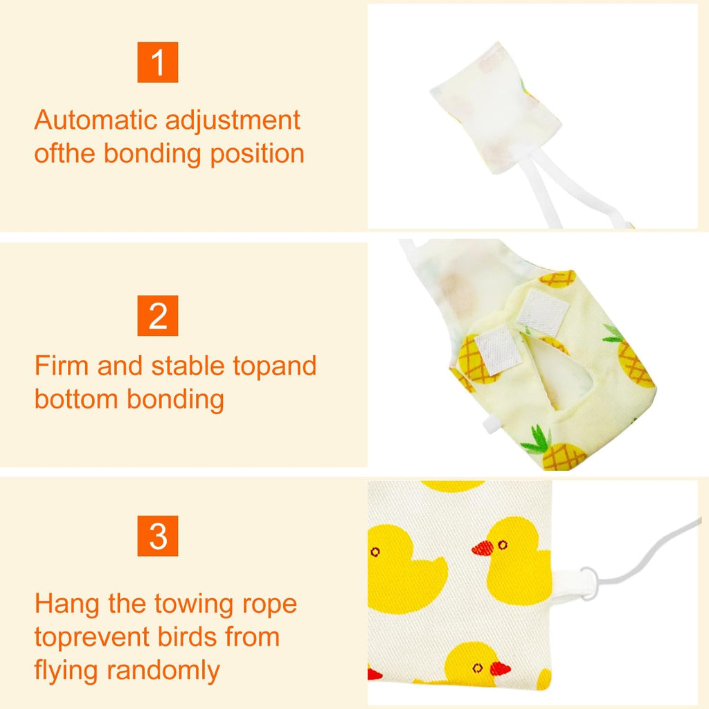 Demonstration of the adjustable elastic back rope and fasten tape.