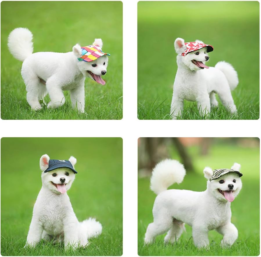 Side view of floral baseball cap for small dogs