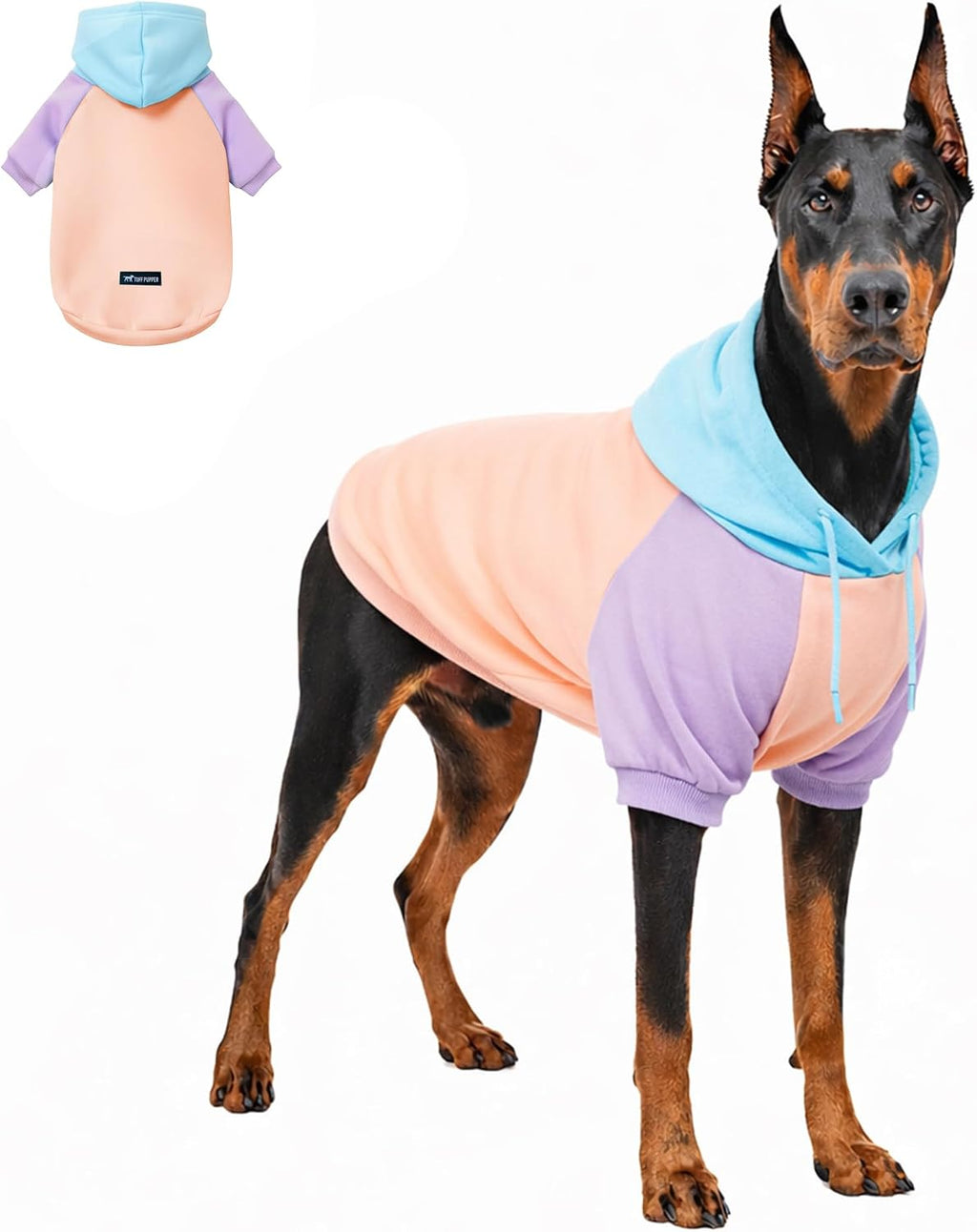 Tuff Pupper Dog Hoodie | Premium Quality Insulated Fabric | Ultra Soft Interior for Superior Comfort | Elastic Cuffs & Drawstring for Warmth | Stretch Fit Suitable for All Breeds (Teal, M) - Image 12