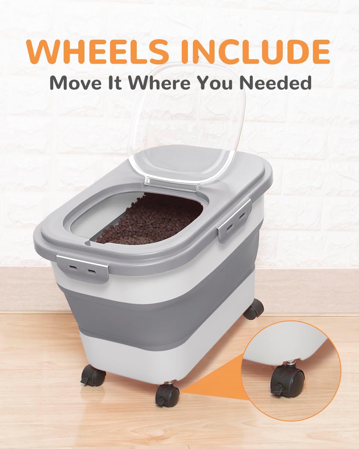 Side profile of Ddmommy collapsible container showing airtight locking clips