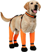 All-in-One Dog Suspender Boots for Small, Medium & Large Dogs - Waterproof Paw Protectors with Non-Slip Sole & Reflective Straps, Ideal for Rain, Snow, and Hiking (Black, L) - Image 9