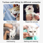 Cat Muzzle with Breathable Hood, Transparent Anti-Bite Astronaut-Style Face Cat Mask Hood for Grooming & Bathing, Trimming Nails, Prevent from Small Dog Cats Biting and Chewing, for Neck 7.36-8.94'' - Image 9