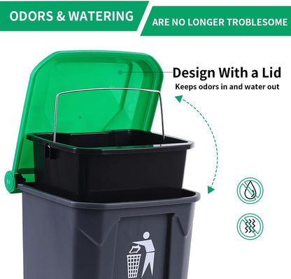 Green Axincanaan pooper scooper kit including fifty pet waste bags.