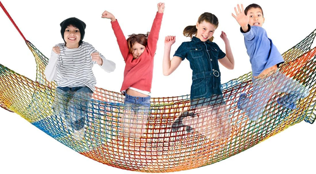 Double Layer Safety Netting, Kids Climbing Game Protection Net for Backyard Playground, Suspension Bridge Fence Net, Children's Bedroom Patio Hammock Net(Size:9.8x19.7FT(3x6M),Color:Black) - Image 9