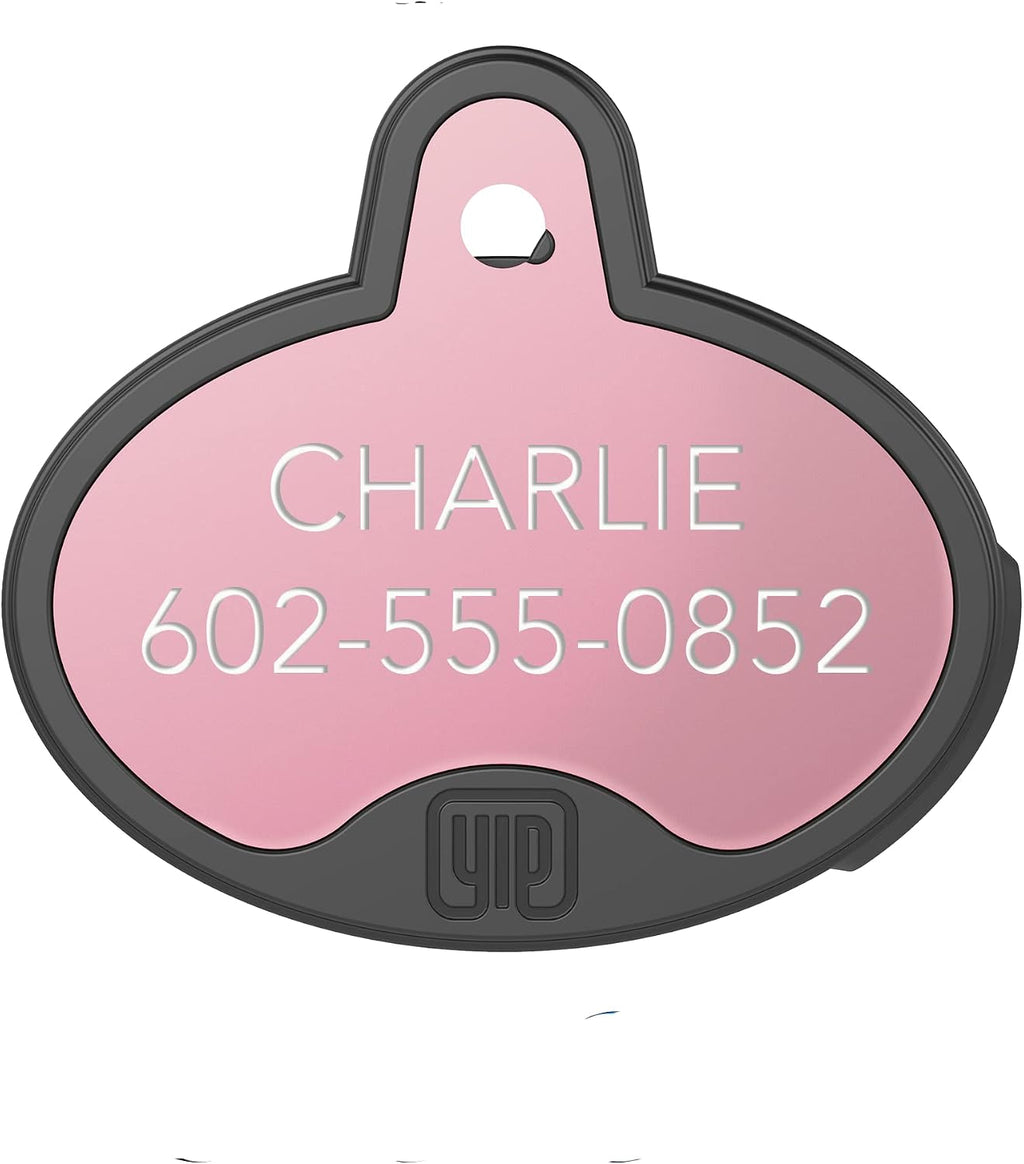 YIP Smart Tag Samsung Galaxy pet tracker rose gold front view
