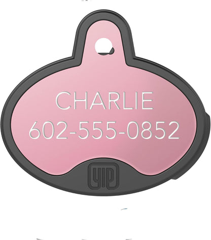 YIP Smart Tag Samsung Galaxy pet tracker rose gold front view