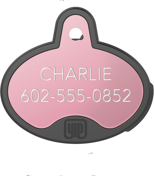 YIP Smart Tag Samsung Galaxy pet tracker rose gold front view