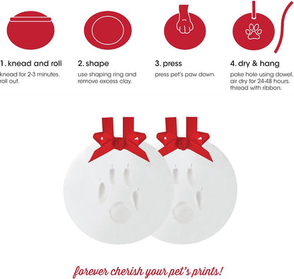Finished pet paw print ornament on a holiday tree