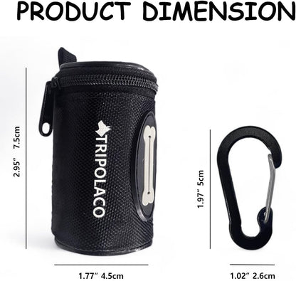 Compact doggy waste bag pouch showing easy release bag dispensing