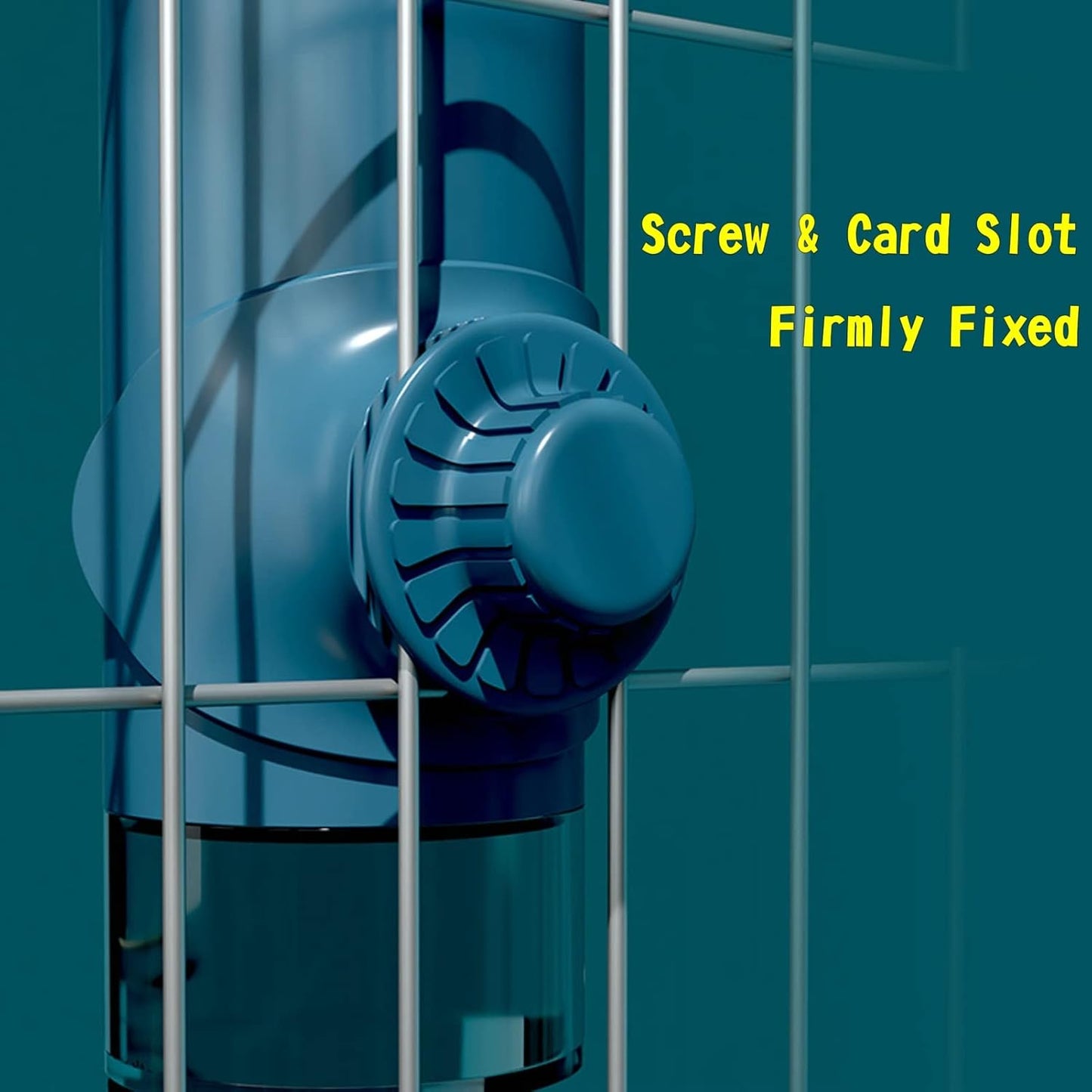 Durable screw buckle attachment of DEYACE dog water dispenser for cage mounting