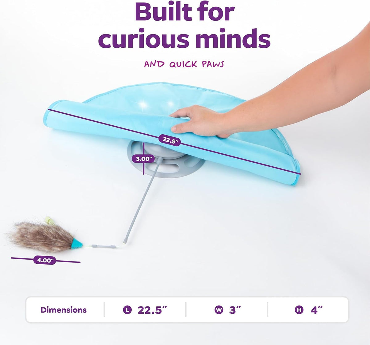 SmartyKat electronic cat toy with feather wand extension