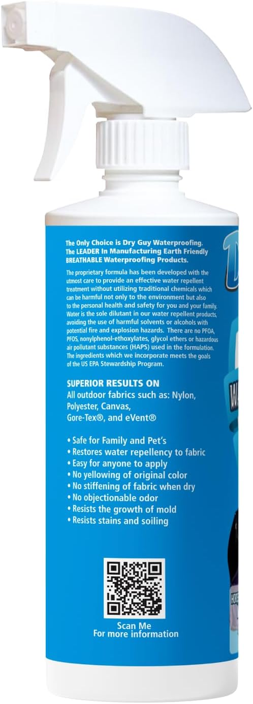 Premium breathable fabric protective spray for dog jackets and outdoor animal performance fabrics.