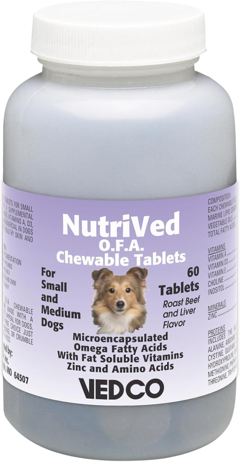 Close up of Vedco NutriVed Zinpro supplement bottle label