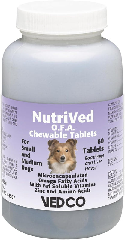 Close up of Vedco NutriVed Zinpro supplement bottle label