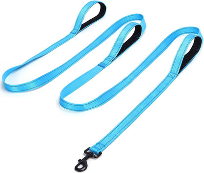 3 Handle Dog Leash, 10FT Triple Handle Reflective Stitching with Padded Traffic Handles, Heavy Duty Training Pet Lead for Control and Safety (Black) - Image 12