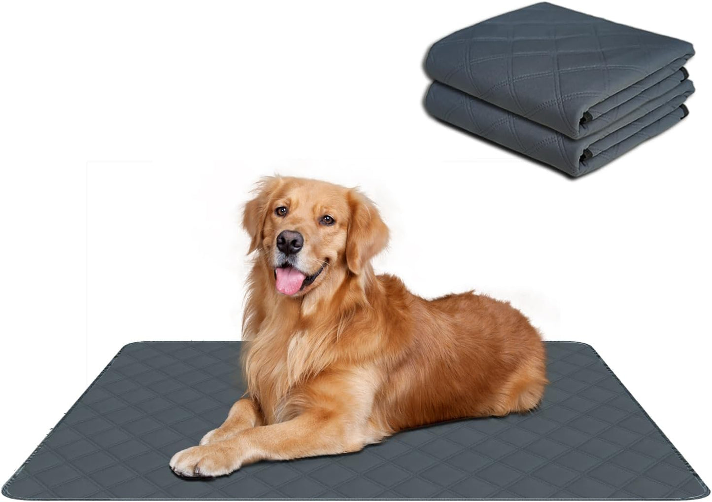 RIOUSSI Washable Pee Pads for Dogs, Reusable, Absorbent, Leakproof, Non Slip Pet Puppy Pads for Potty Training. Gray Stars, 18x24 Inch(4pack) - Image 9