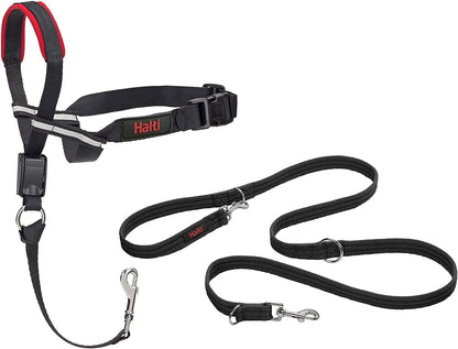 Halti Optifit Headcollar and Training Leash combination pack front view premium no pull dog harness alternative