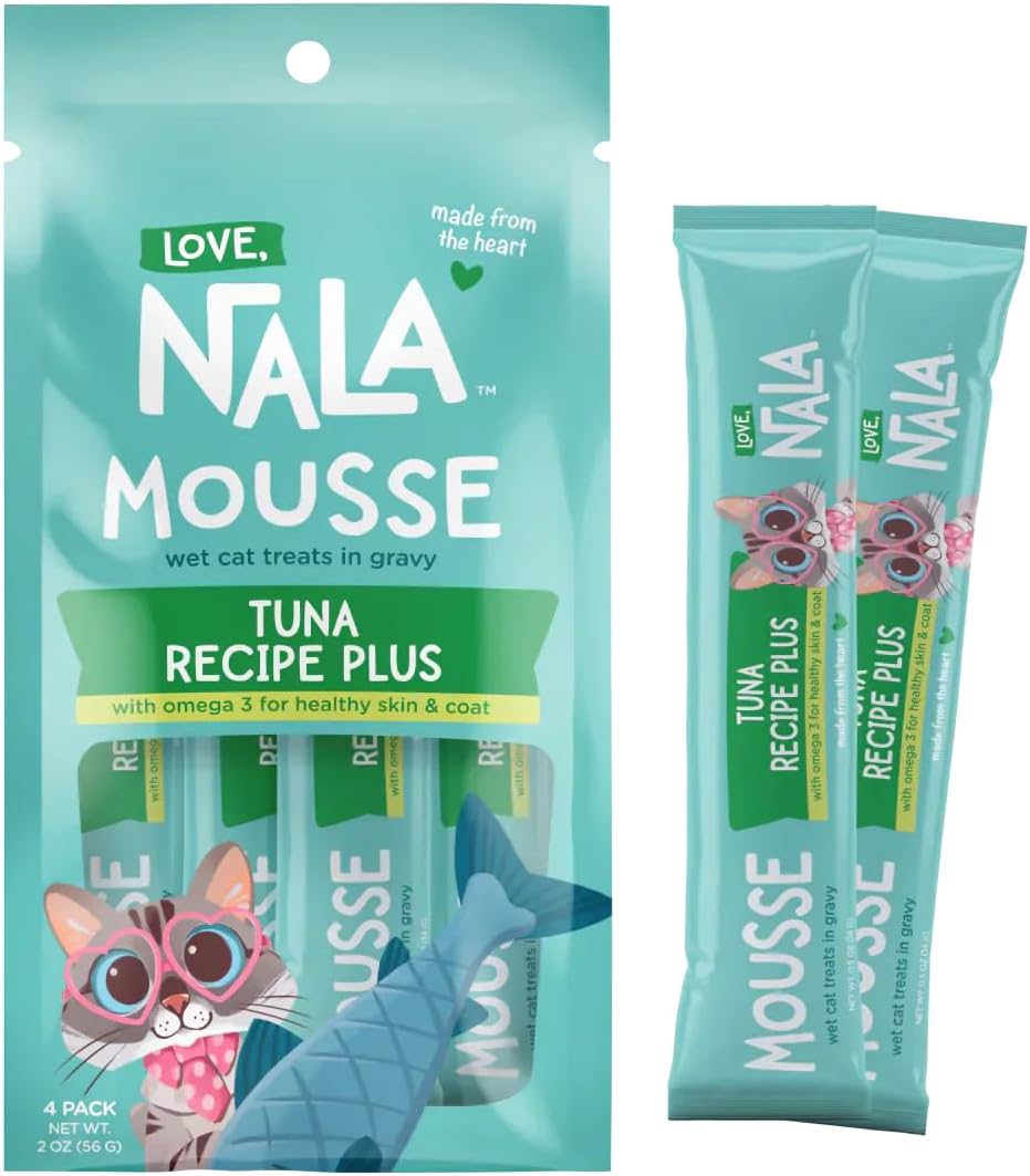 LOVE, NALA - Natural Lickable Cat Squeeze Up Treat,Topper - Variety Plus Pack Mousse - Wet Food Cat Puree - Grain Free, Non_GMO Minerals, Vitamins - 24 Pack - Image 12