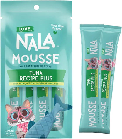 LOVE, NALA - Natural Lickable Cat Squeeze Up Treat,Topper - Variety Plus Pack Mousse - Wet Food Cat Puree - Grain Free, Non_GMO Minerals, Vitamins - 24 Pack - Image 12