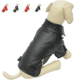 Lovelonglong Cool Dog Leather Jacket, Warm Coats Dogs Windproof Cold Weather Coats for Large Medium Small Dogs, Yorkshire Terrier Clothing Black S - Image 10