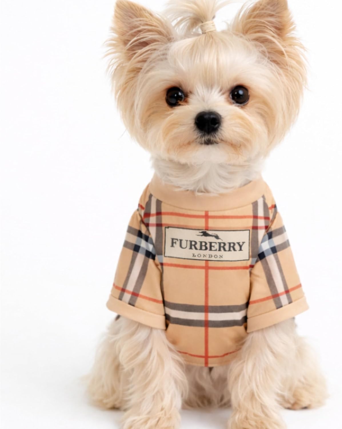 Luxury Designer Dog T Shirt - Trendy Puppy Clothes for Small Dogs, Fashion Pet Tee for French Bulldogs & Chihuahuas, Everything Chic Dog Apparel (FurberryTee, Small) - Image 9