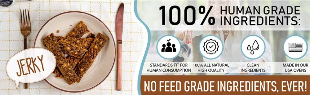 Back of Pet Jerky Factory bag showing nutritional information