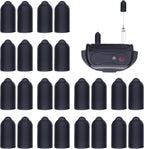 Sliverdew dog shock collar rubber tips front view showing twenty four black conductive sleeves.